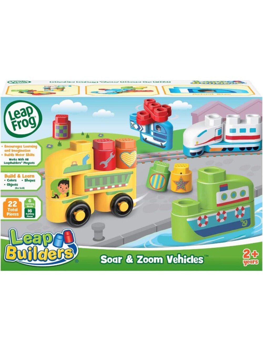 Leapfrog Leap Builders Blocks Soar and Zoom Vehicles For Age 2+ New in Box